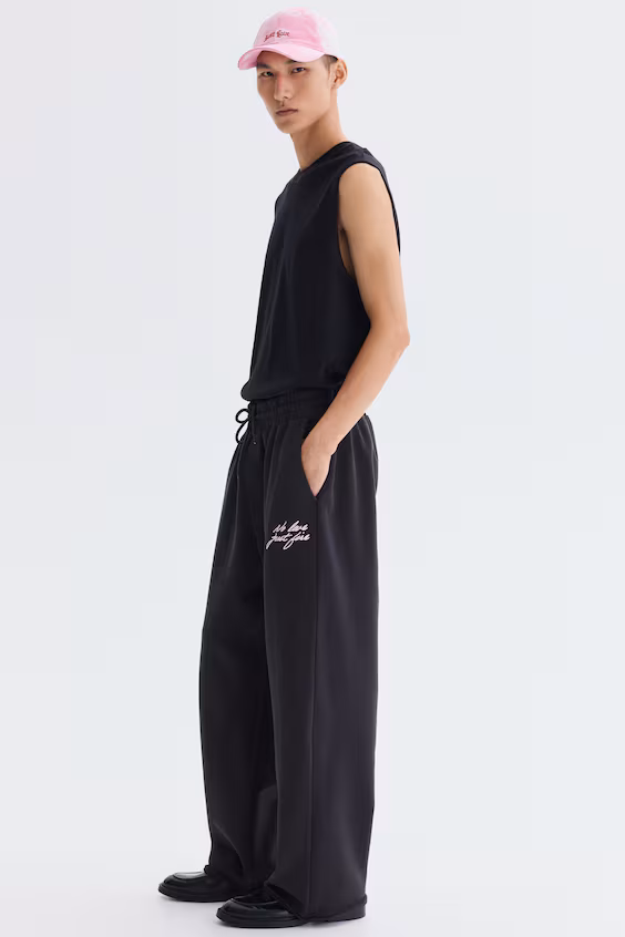 Хлопковые спортивные брюки relaxed fit