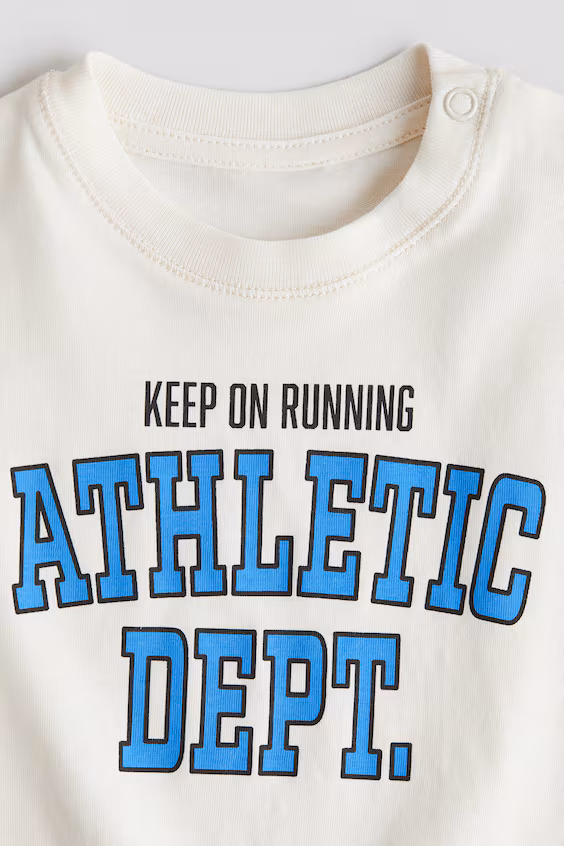 Футболка с принтом из хлопка