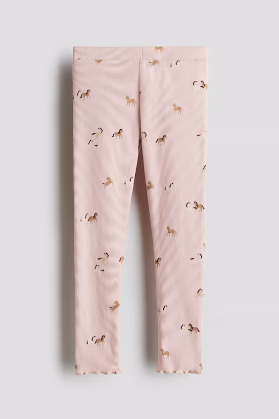 Леггинсы в рубчик из хлопка