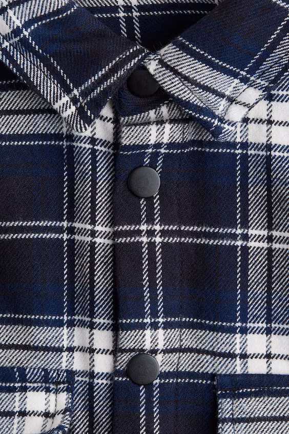 Рубашка-полувер из хлопковой фланели