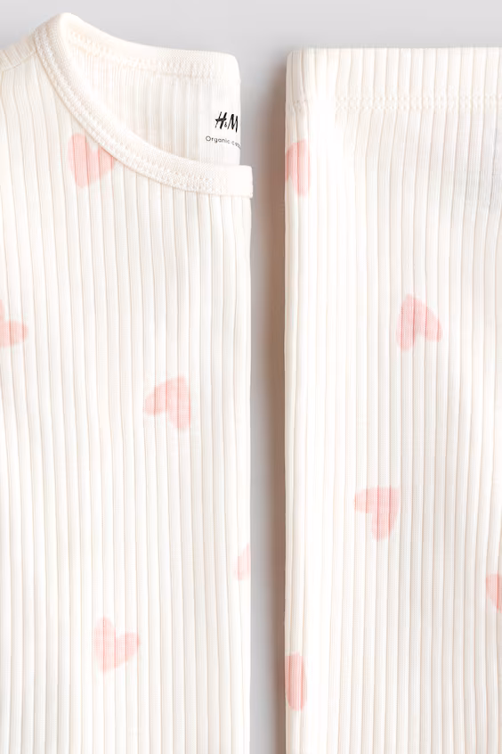 Комплект из рубчикового хлопкового топа