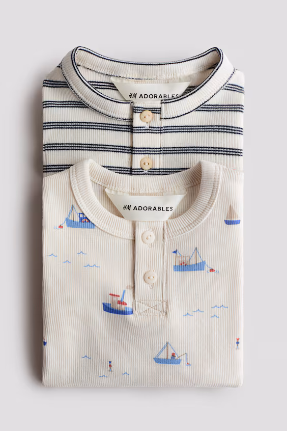 Набор из 2-х свитеров из хлопка с пуговицами