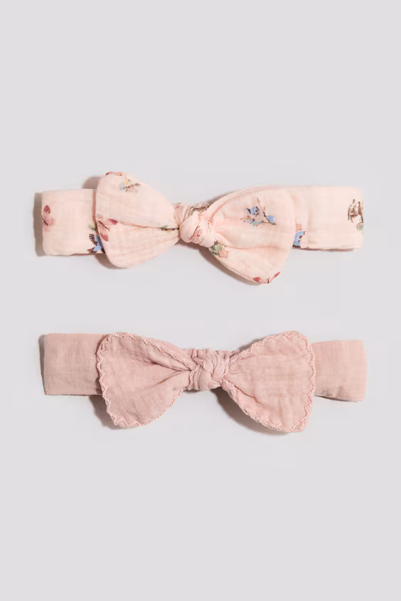 Пакет из 2 лент для волос из хлопка