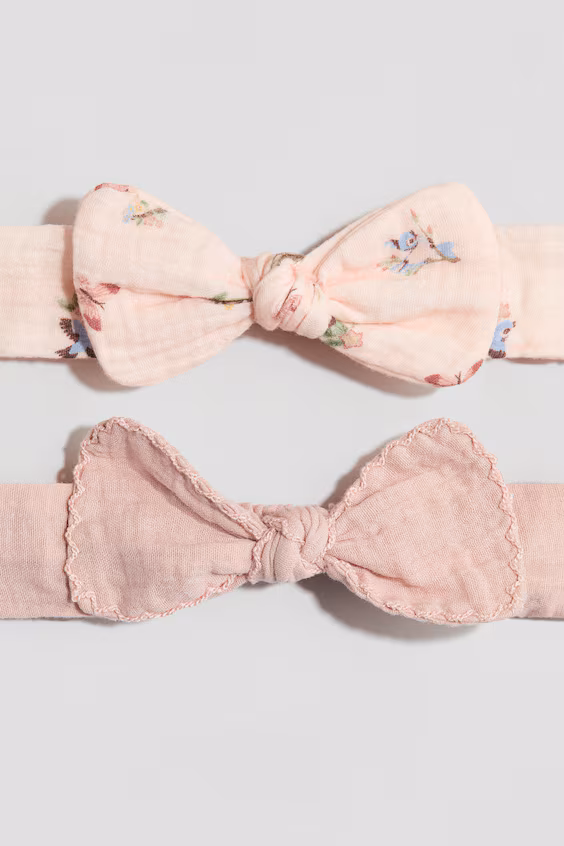 Пакет из 2 лент для волос из хлопка