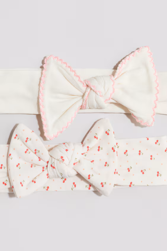 Пакет из 2 лент для волос с бантом