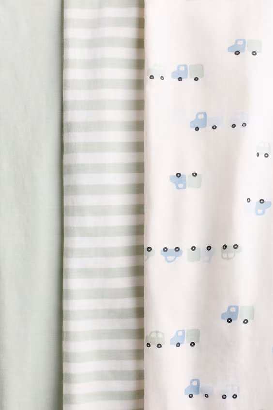 Набор из 3 комбинезонов из хлопка