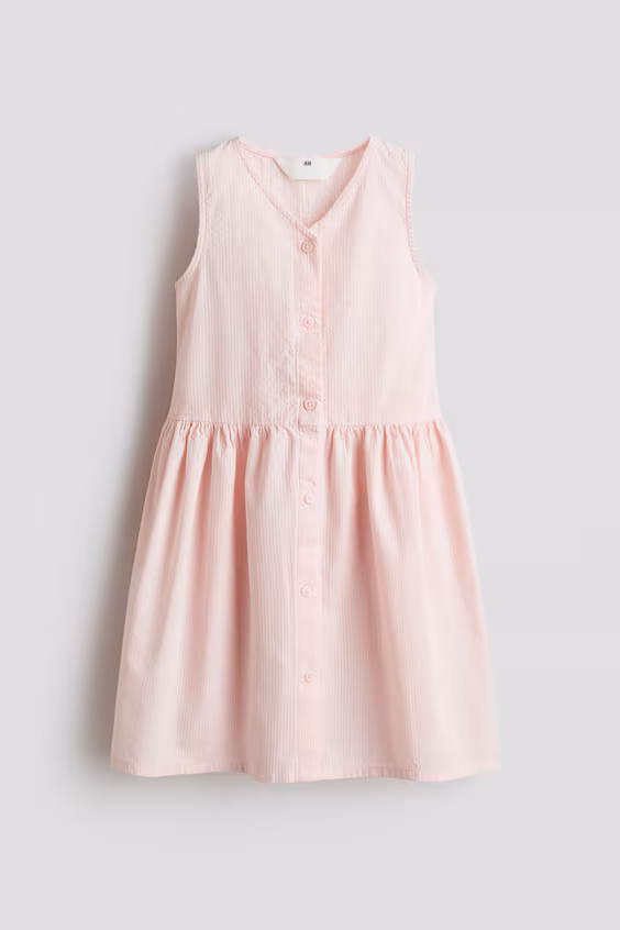Платье без рукавов из меланжевой ткани
