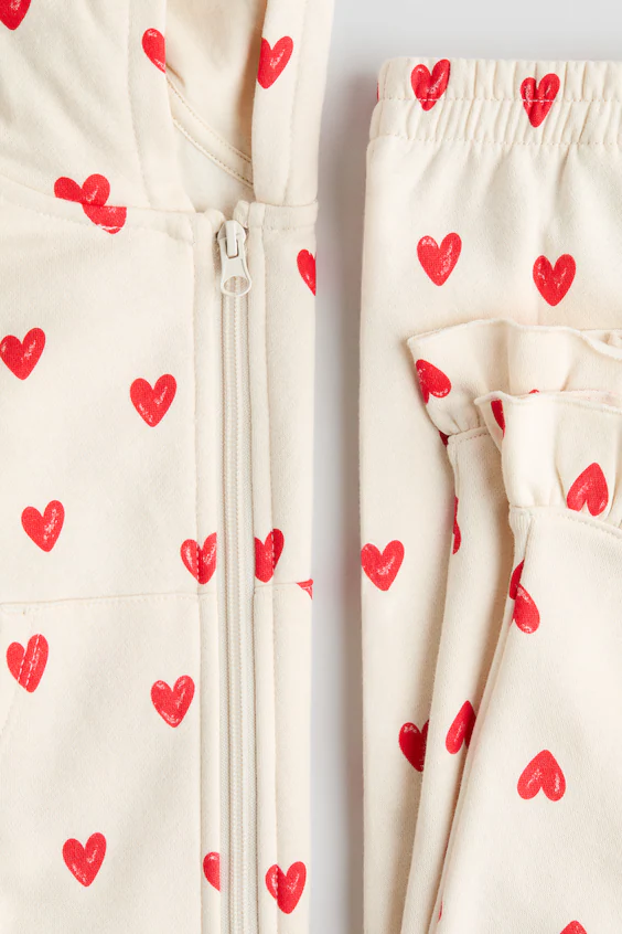 Двухштучный комплект из ткани мольтона с принтом