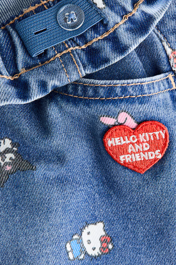 Юбка в горошек из джинсы