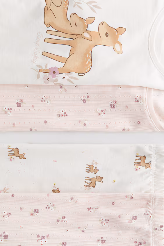 Набор из 2 пижам в хлопке с принтом