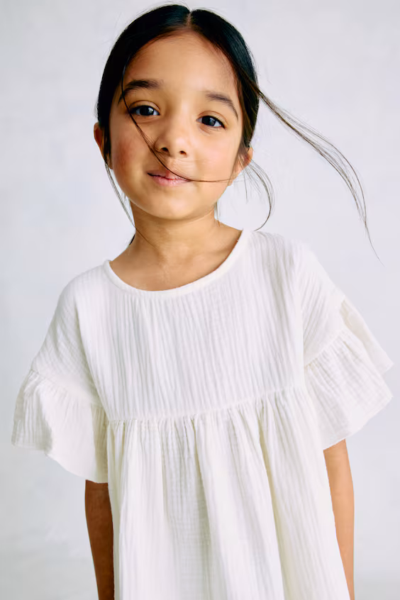 Платье из хлопковой муселина