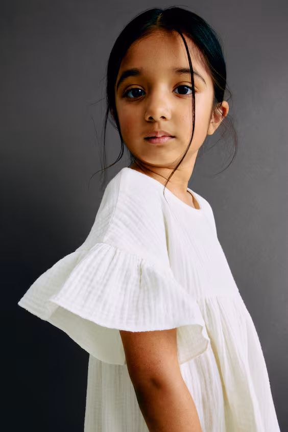 Платье из хлопковой муселина