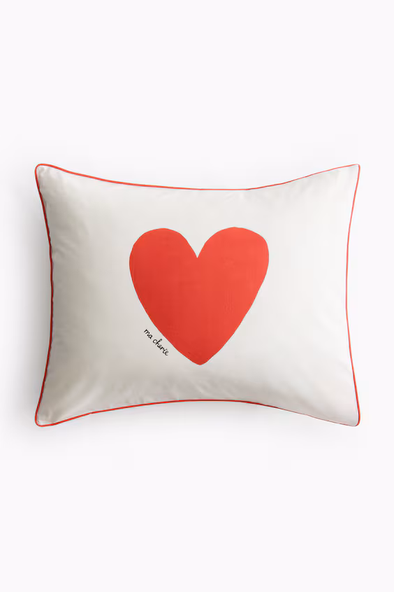 Наволочка из хлопка с принтом