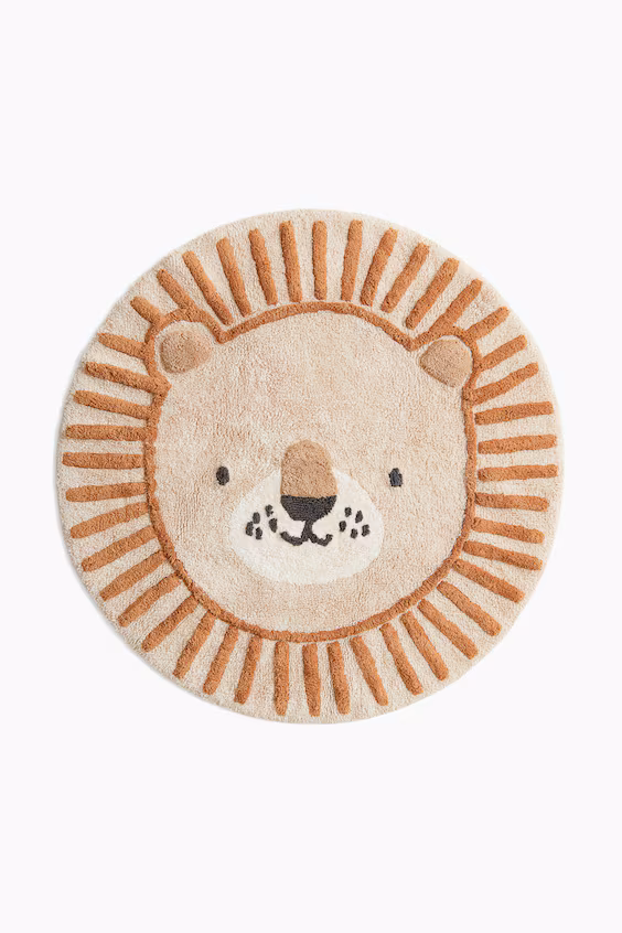 Круглый коврик из хлопка