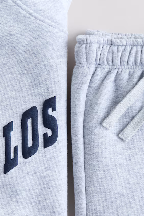 Набор из 2 предметов из вязаного полотна с принтом