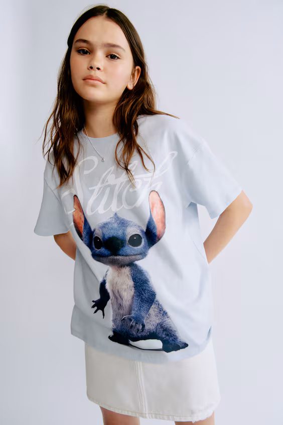 Футболка с принтом из хлопка