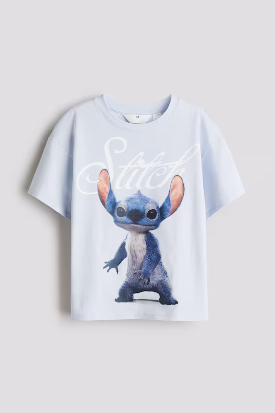 Футболка с принтом из хлопка