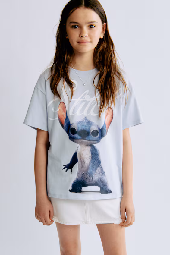 Футболка с принтом из хлопка