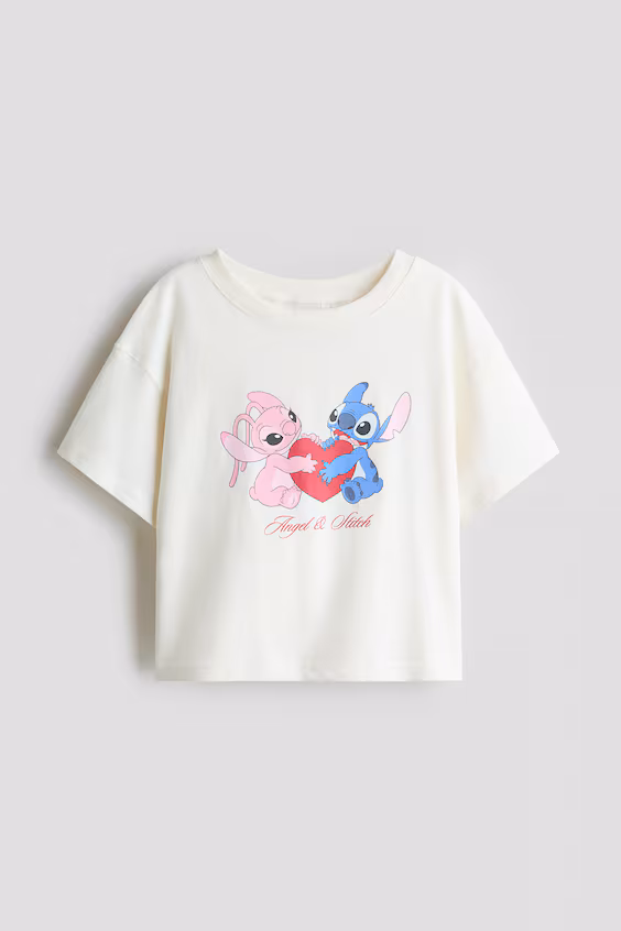 Футболка из хлопка с принтами