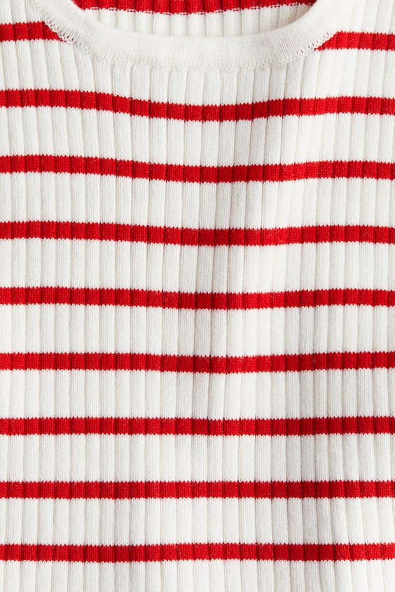 Топ без рукавов из рубчиковой ткани