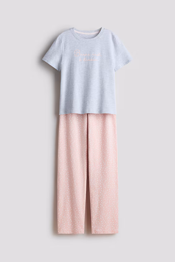 Пижама с принтом из хлопка