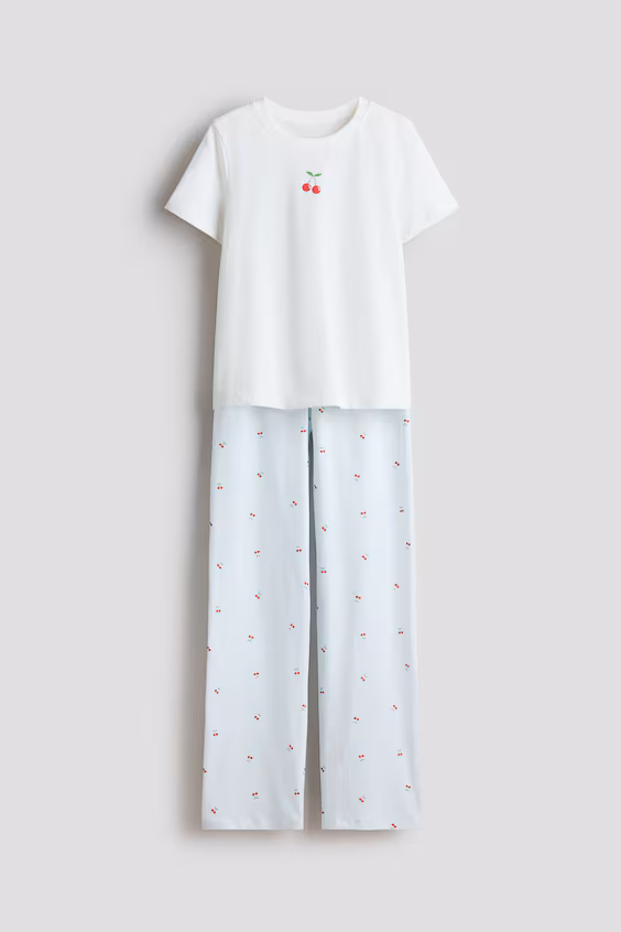 Пижама с принтом из хлопка
