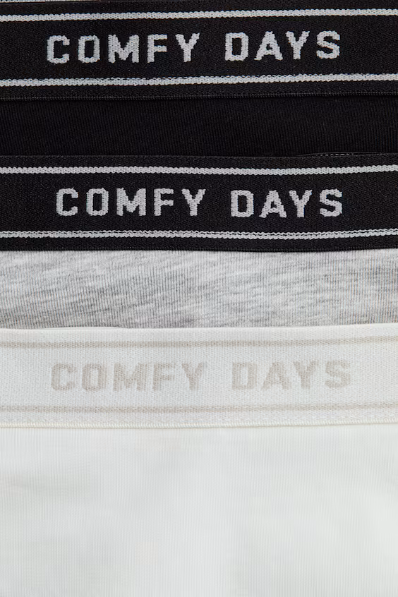 Пакет из 5 трусов-хипстеров с текстовыми мотивами