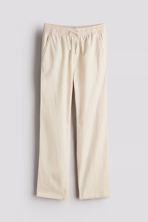 Брюки из смесового льна