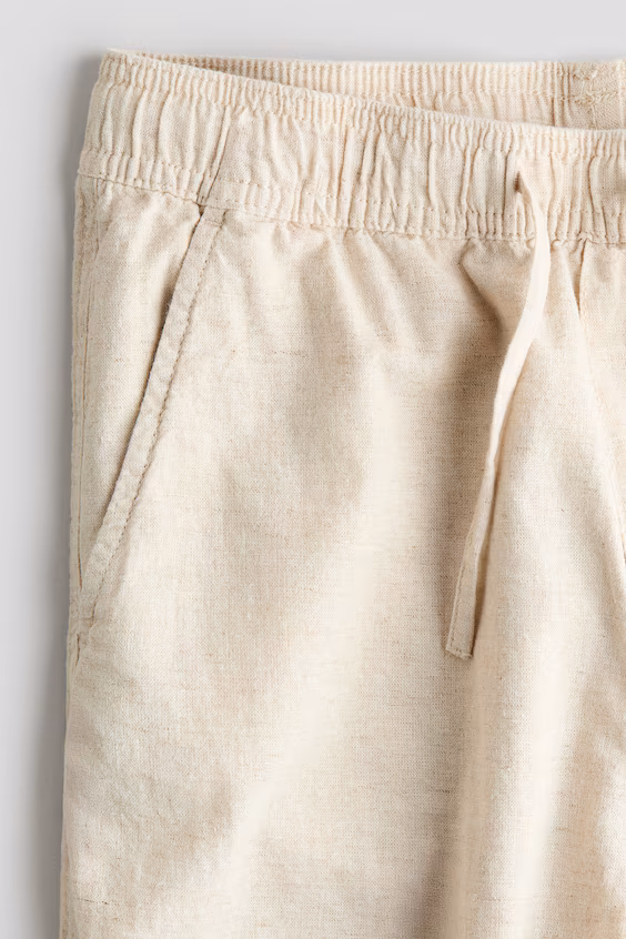 Брюки из смесового льна