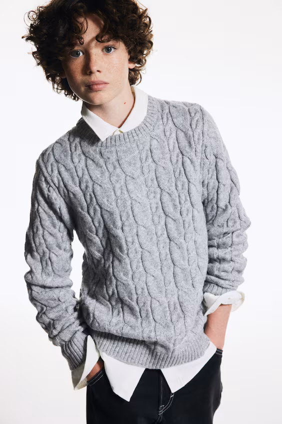 Свитер из вязаного хлопка