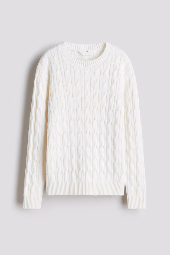 Свитер из вязаного хлопка