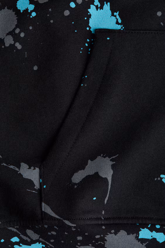 Худи с капюшоном и принтом