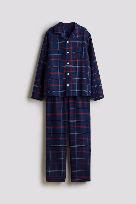 Пижама из хлопковой фланели