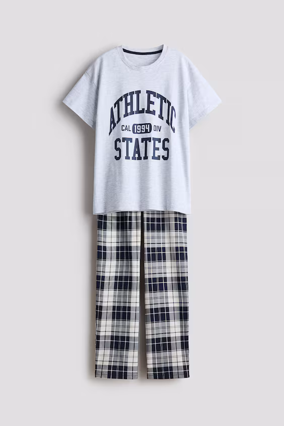 Пижама в хлопке с принтом