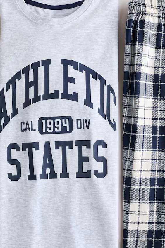 Пижама в хлопке с принтом