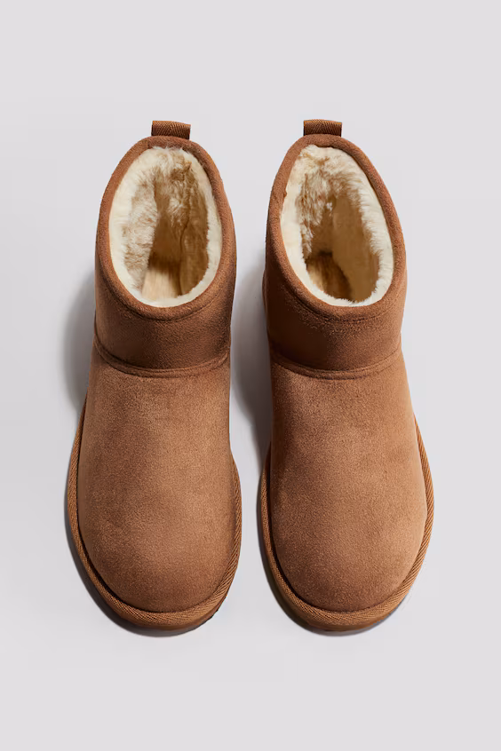 Ботинки с меховой отделкой