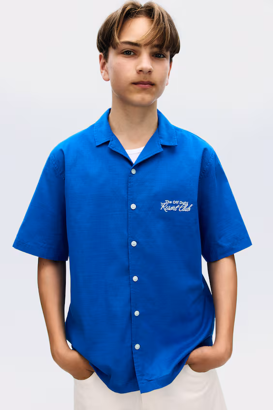 Рубашка курортного стиля из хлопка