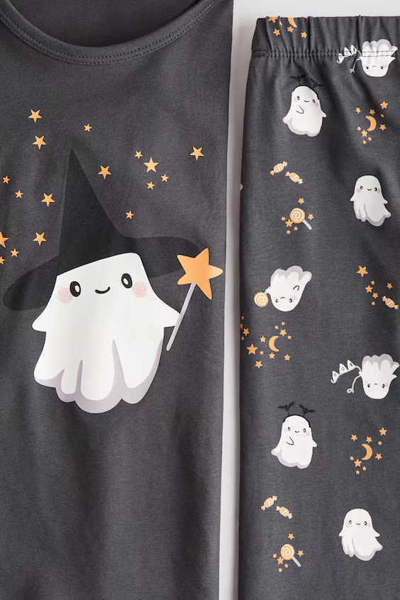 Пижама из хлопка с принтом