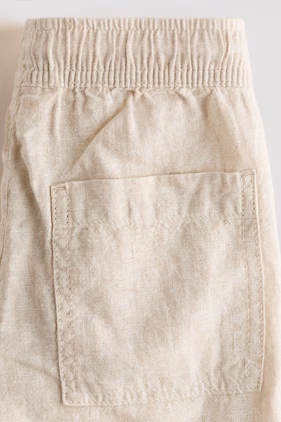 Брюки из смесового льна