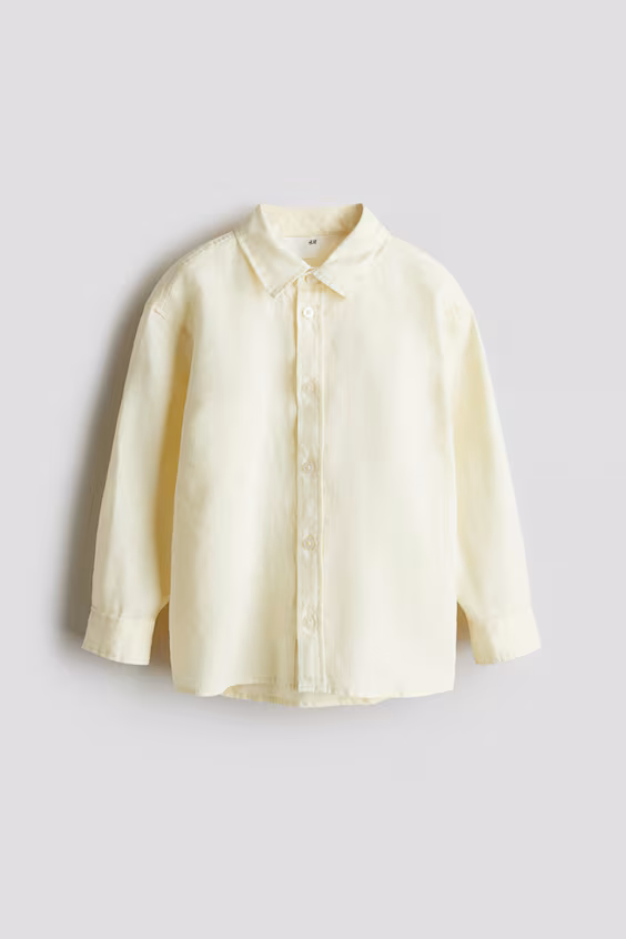 Рубашка свободного кроя из льна
