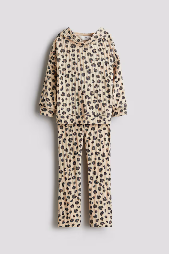 Набор из 2 предметов в рубчик из флиса с начесом h&m