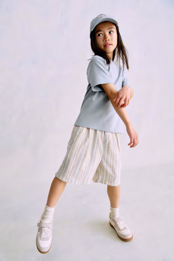 Шорты до колена из хлопка