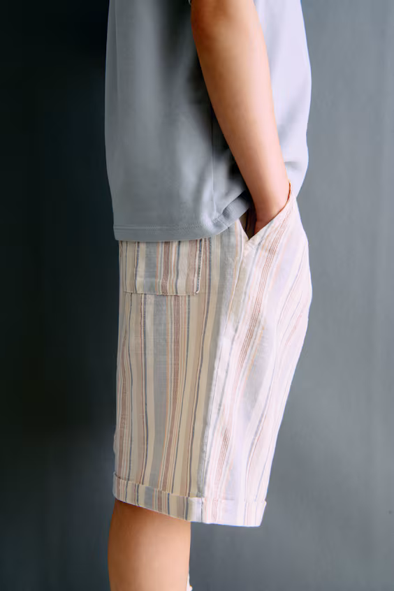 Шорты до колена из хлопка