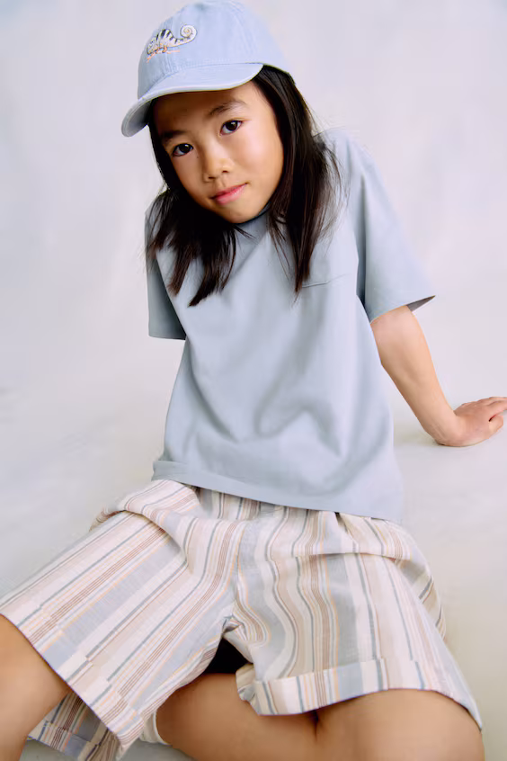 Шорты до колена из хлопка