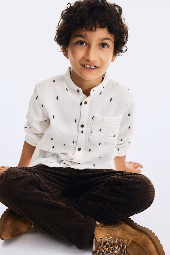 Рубашка из хлопковой муселина