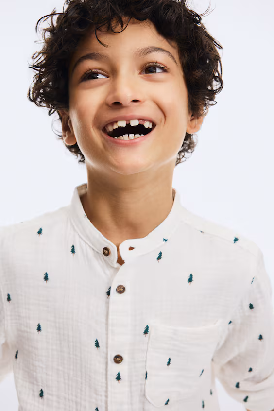 Рубашка из хлопковой муселина