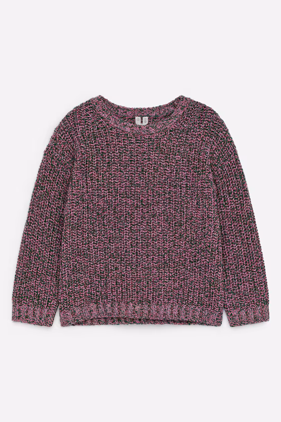 Свитер из мраморной вязаной шерсти