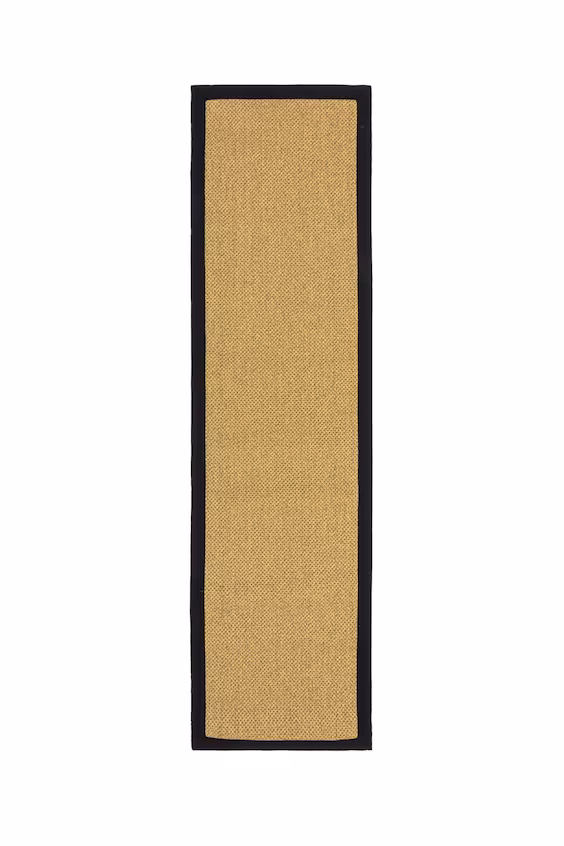 Коврик-раннер для интерьера и экстерьера с краем в стиле сизаля