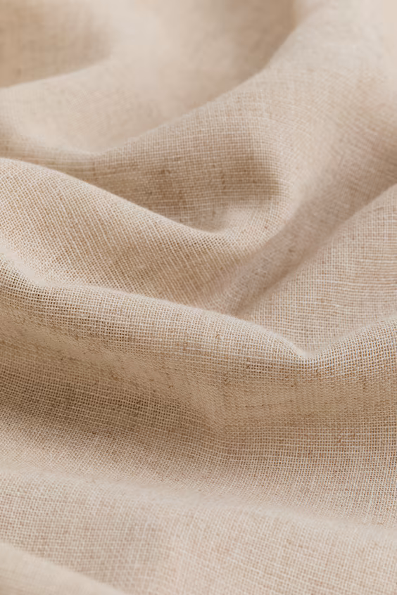 Набор из 1 длинного занавеса из смесового льна