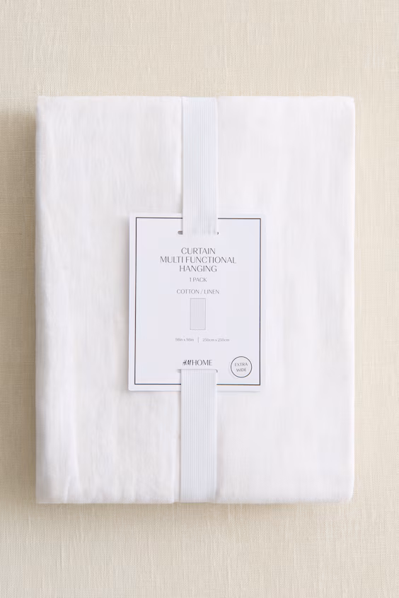 Pack de 1 длинная занавеска из смеси льна